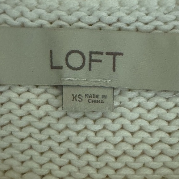 D-100 Loft White Sleeveless 100%‎ Cotton Pullover Sweater Size XS - Picture 10 of 12